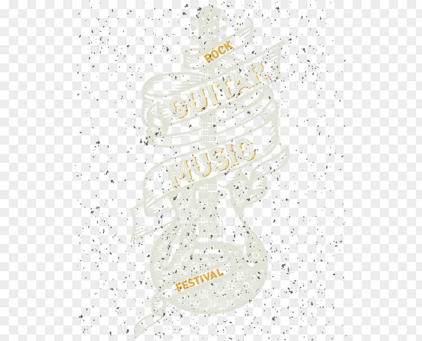 Vector Guitar White Pattern PNG