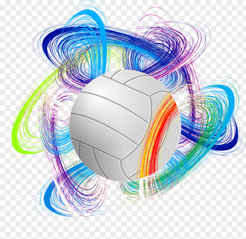 Color Volleyball Clip Art PNG