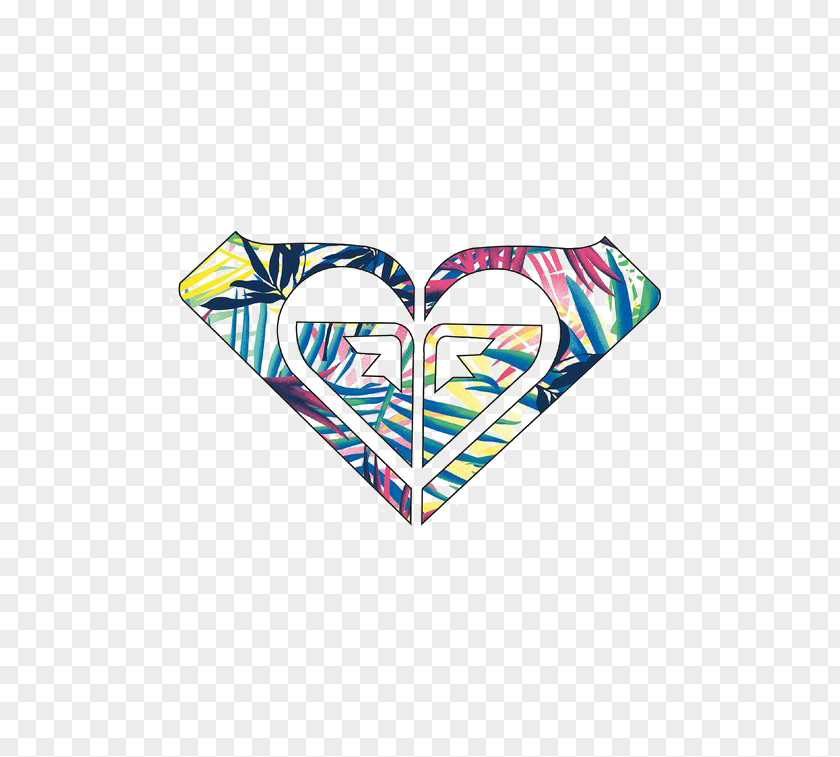 Creative Heart Graffiti Bumper Sticker Decal Roxy Logo PNG