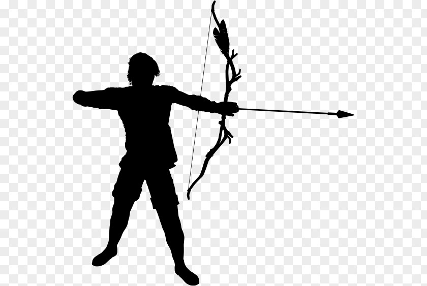 Silhouette Archery Clip Art PNG