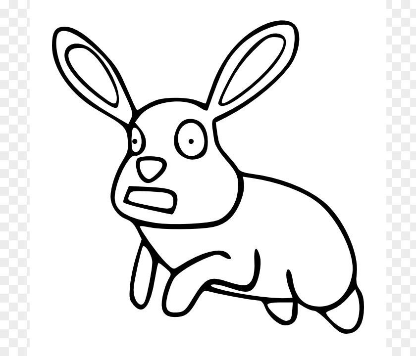 Rabbit Line Art Domestic Easter Bunny Hare Clip PNG