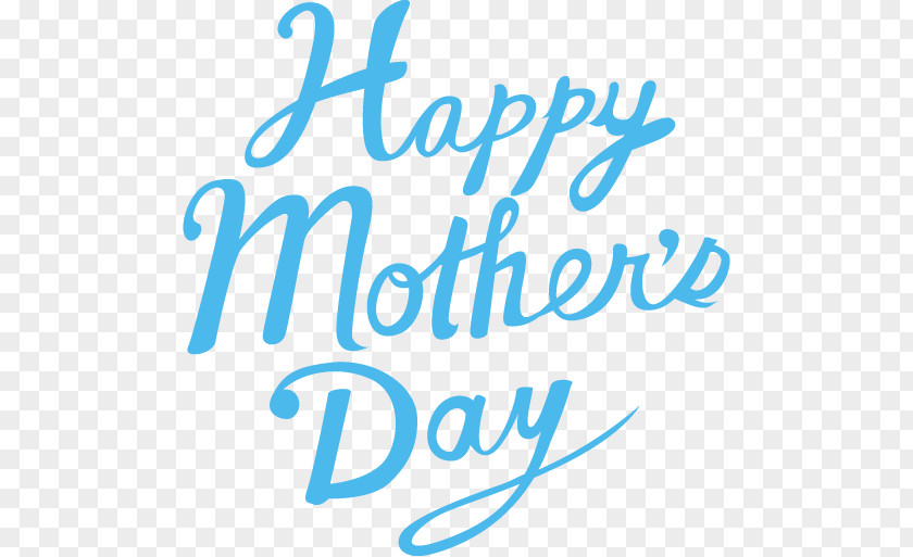 Blue HAPPY MOTHERS DAY. PNG