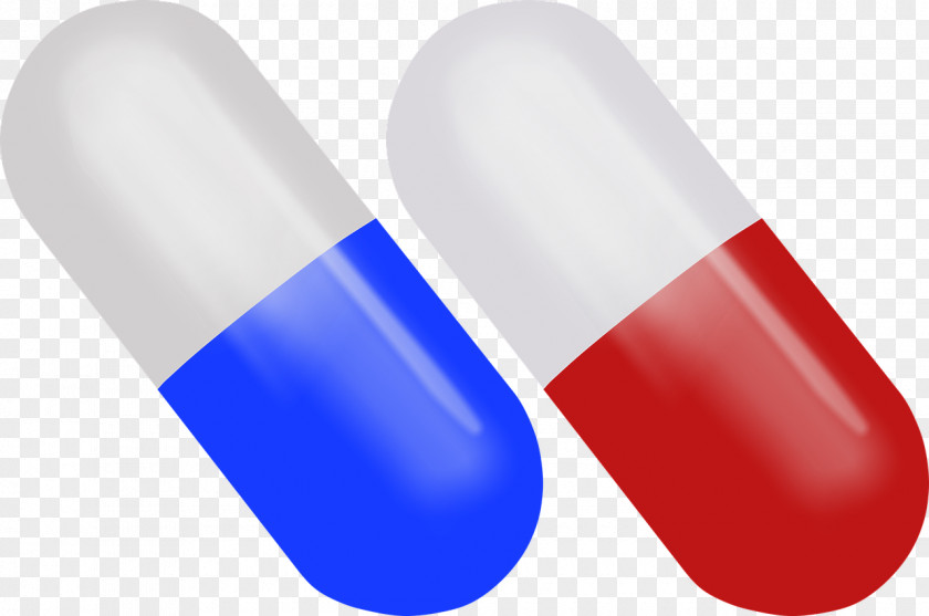 Pills Pharmaceutical Drug Tablet Red Pill And Blue Capsule PNG