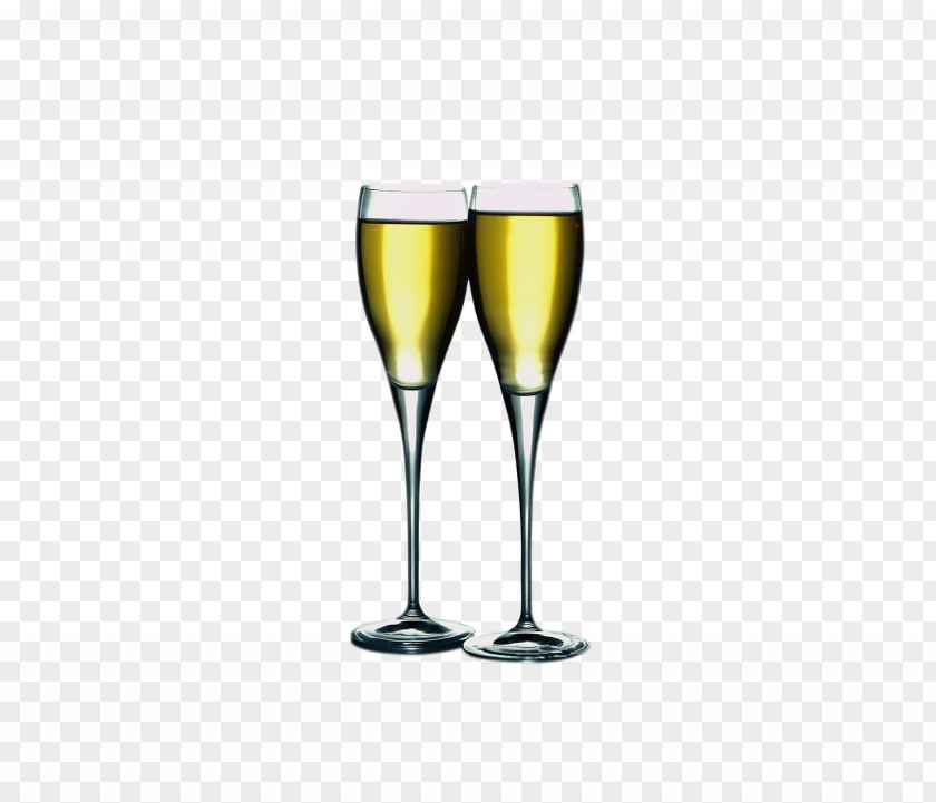 Golden Champagne Glass Beer Wine Cocktail PNG