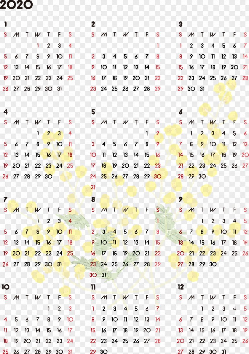 Text Calendar Yellow Line Font PNG