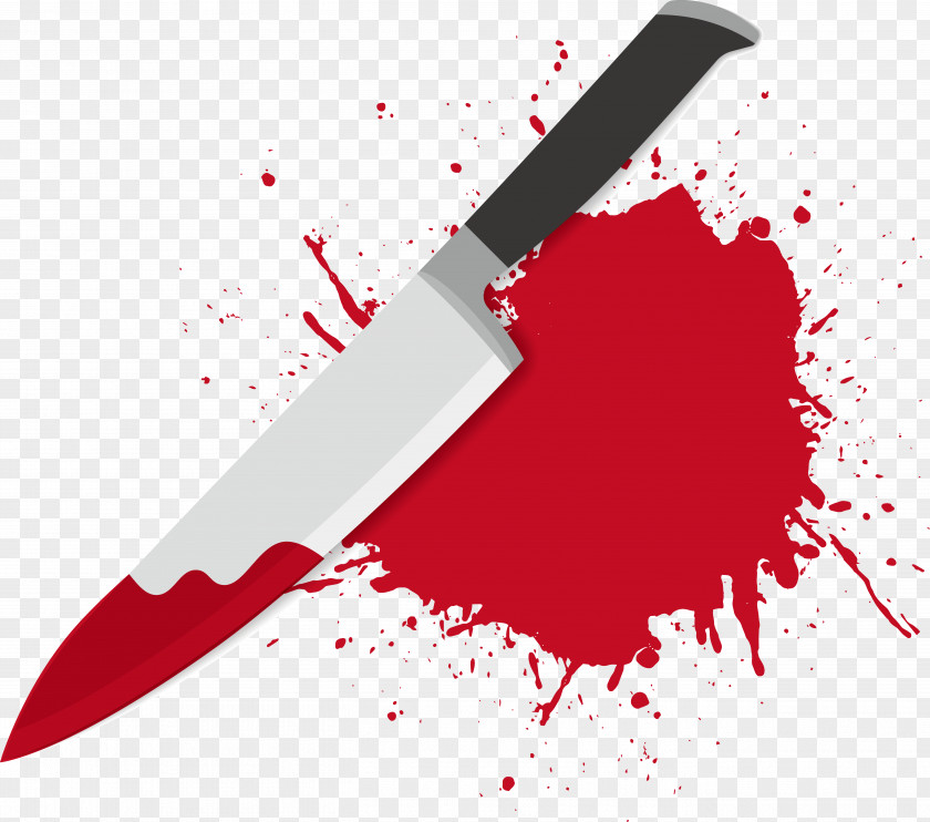 A Knife And Pool Of Blood Kapuas Regency Artery Bleeding PNG