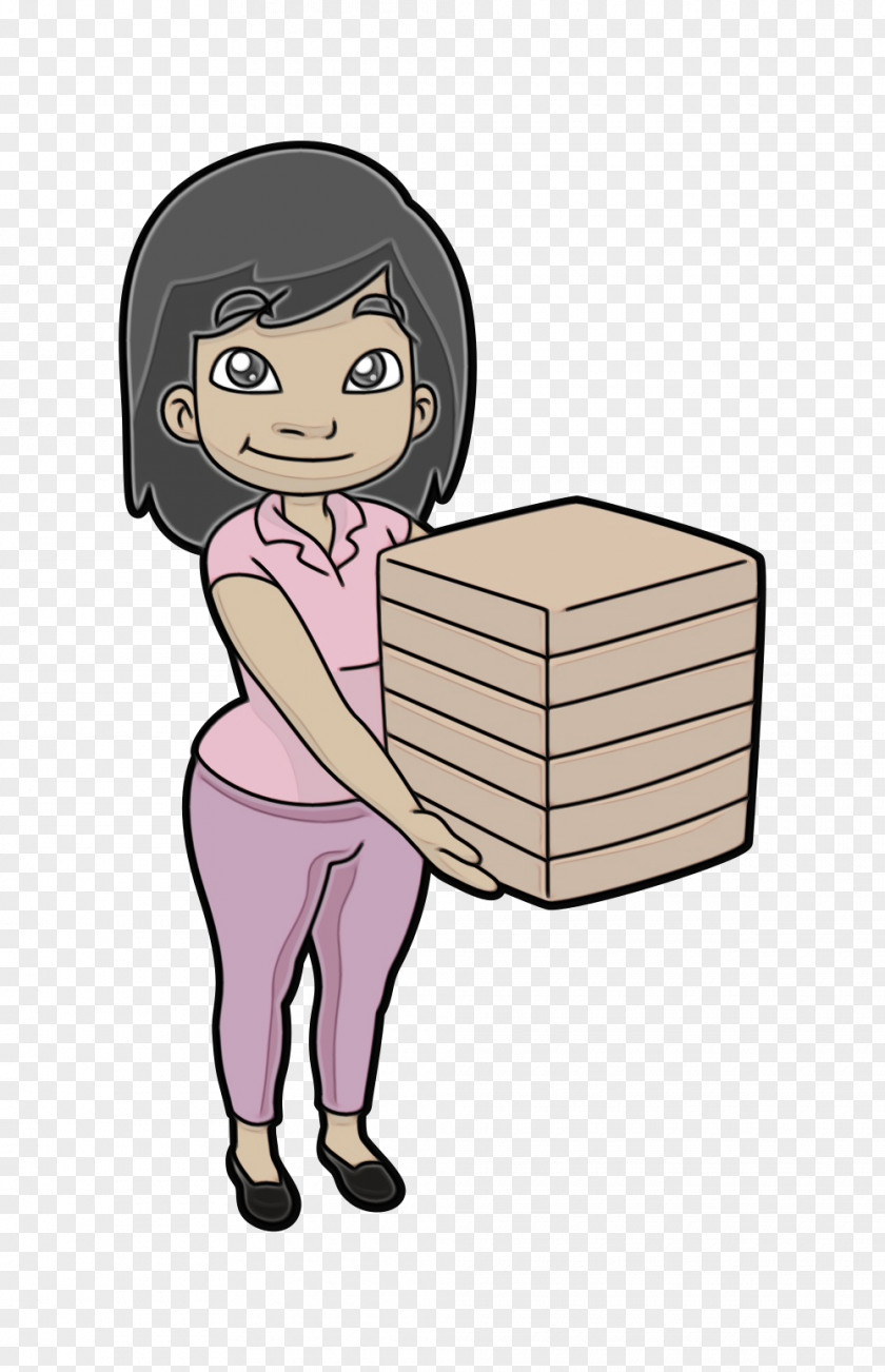Box Thumb Cartoon Clip Art Package Delivery PNG
