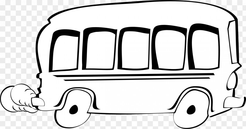 Bus Outline School Cartoon Clip Art PNG