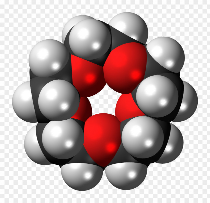 Crown Ether Molecule Chemistry Ball-and-stick Model PNG