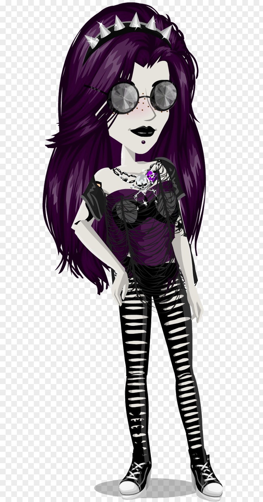 Hair MovieStarPlanet Black Coloring PNG