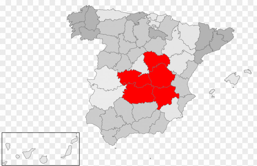 Map Castilla–La Mancha León Autonomous Communities Of Spain Blank PNG