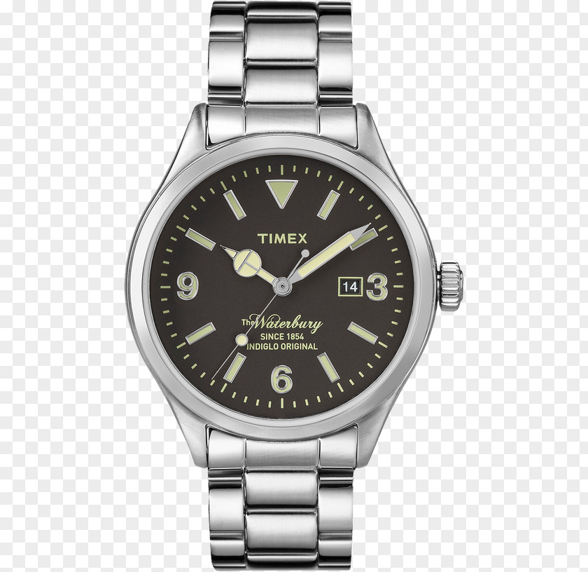 Watch Timex Group USA, Inc. Strap Stainless Steel Indiglo PNG