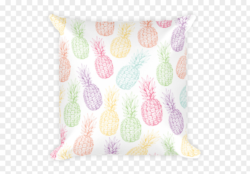Watercolor Pineapple Throw Pillows Towel Cushion PNG