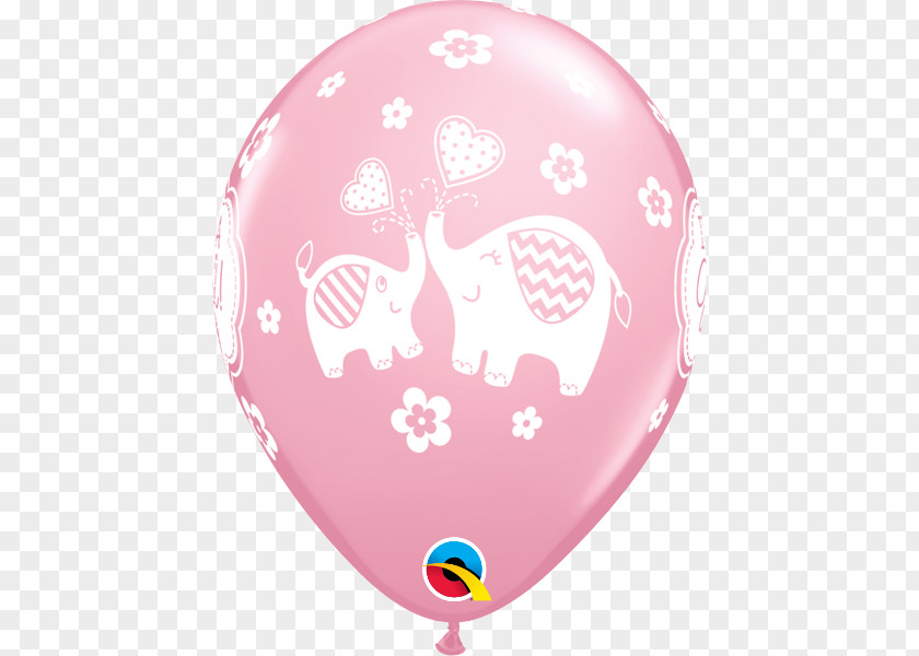 Balloon Toy Baby Shower Pink Party PNG