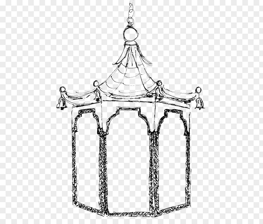 Hanging Lalten Drawing Line Art Chinoiserie Clip PNG