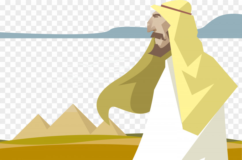 Looking At The Desert Man Vector Euclidean Icon PNG