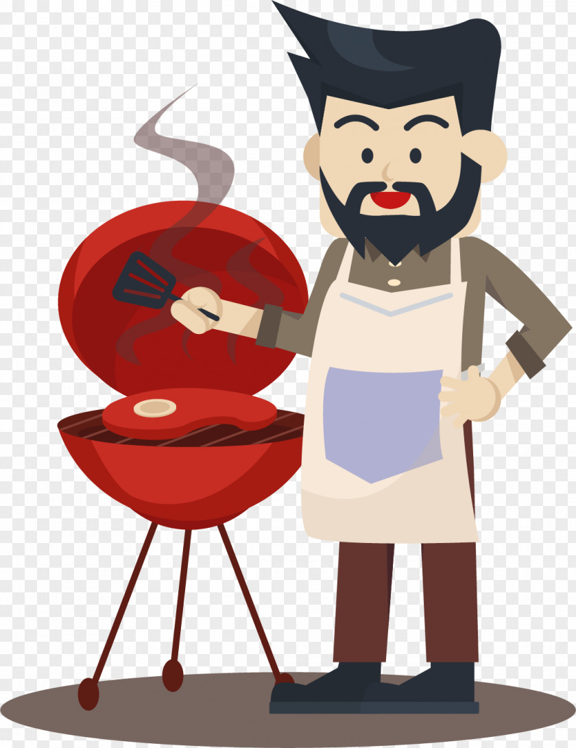Vector Painted Barbecue Division Asado PNG