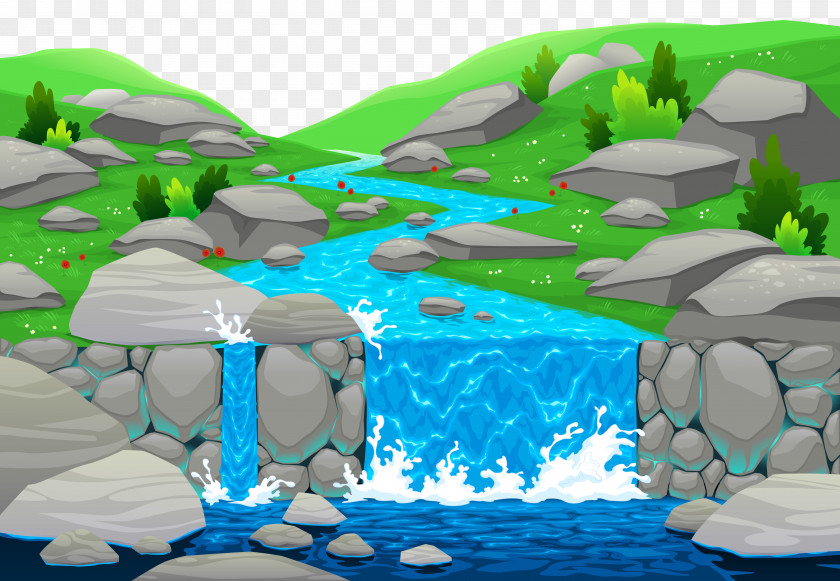 Waterfall Ground Clipart Cartoon River Royalty-free Clip Art PNG