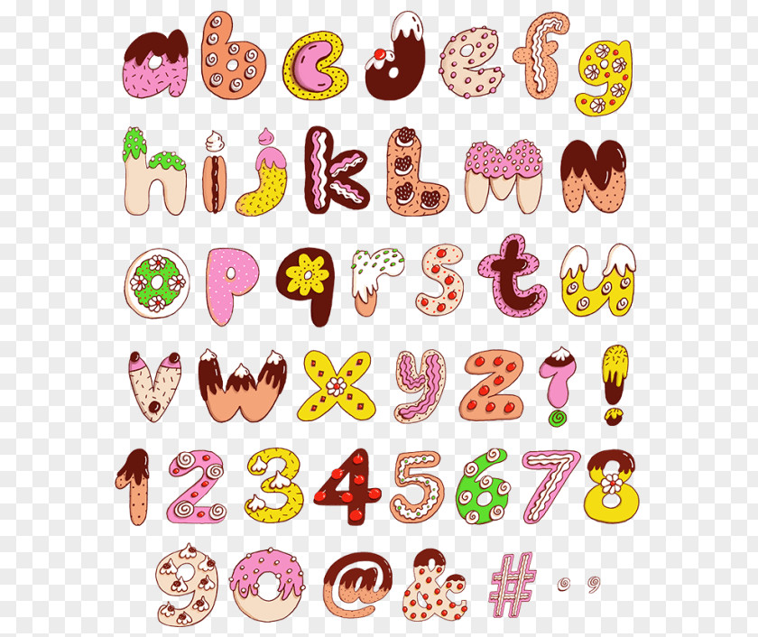 Candy Alphabet Sweetness Letter Font PNG