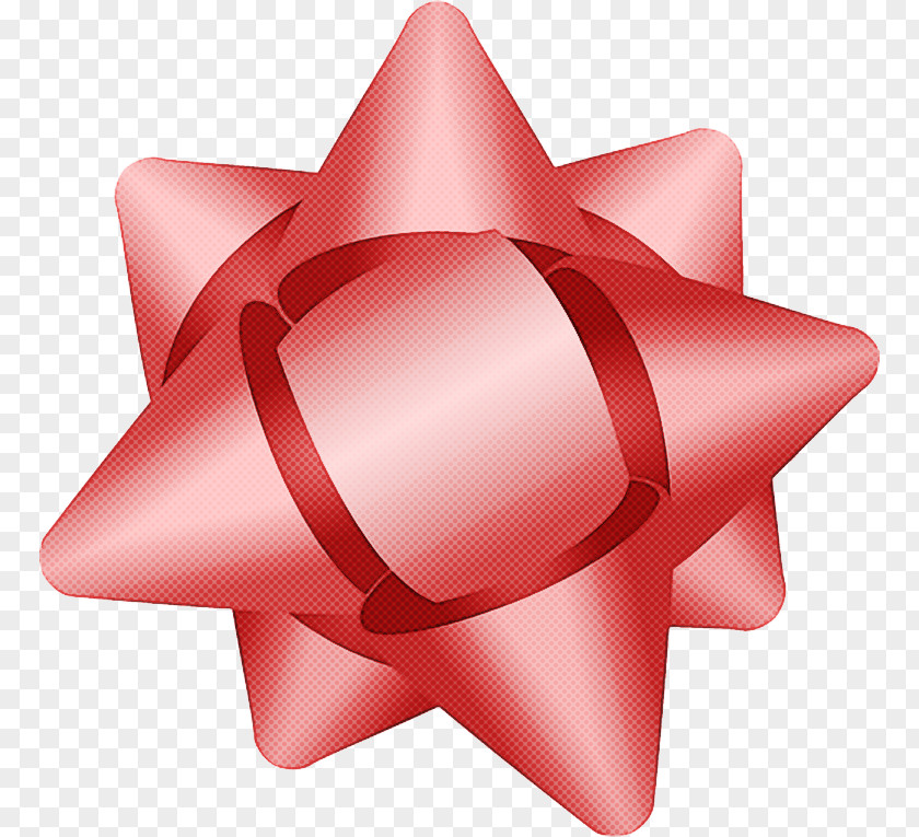 Red Pink Ribbon Star PNG