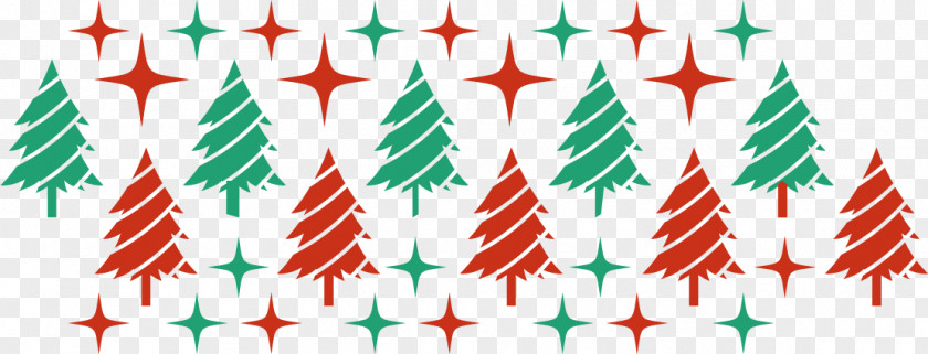 Vector Red And Green Christmas Tree Clip Art PNG