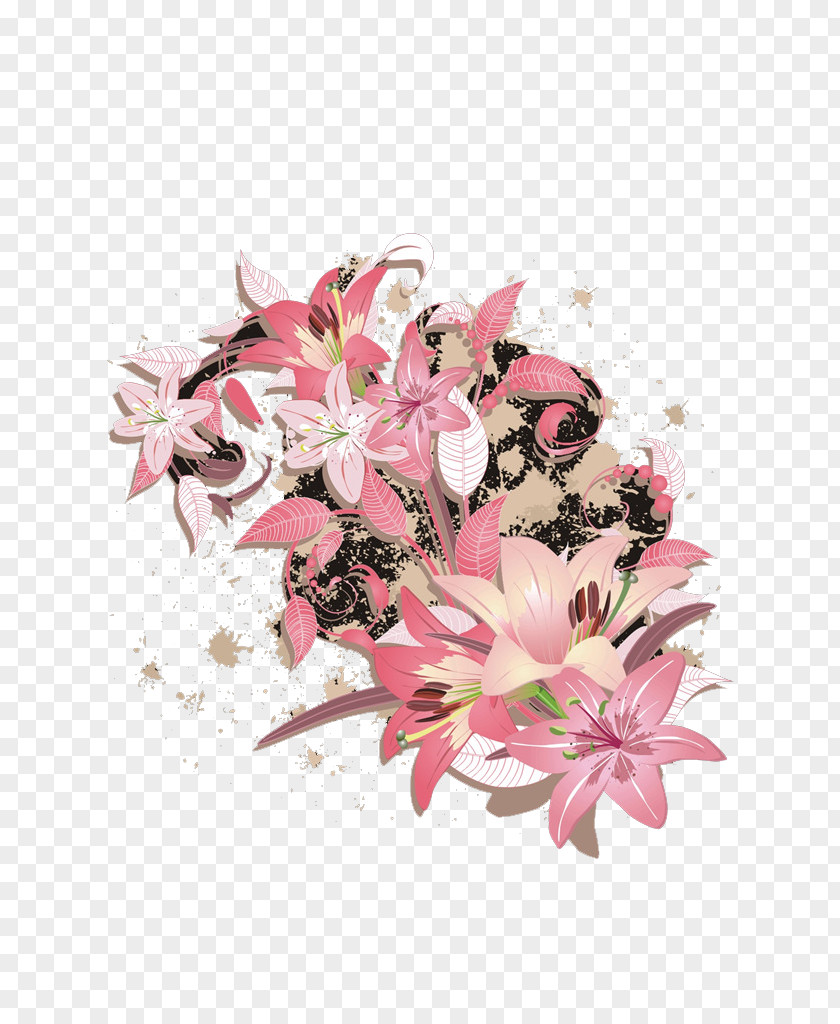 Pink Lily Floral Design Lilium PNG