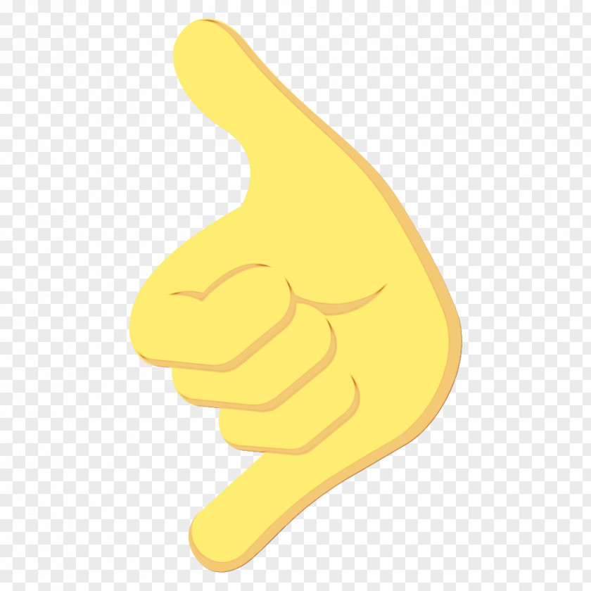Thumbs Signal Gesture Yellow Background PNG