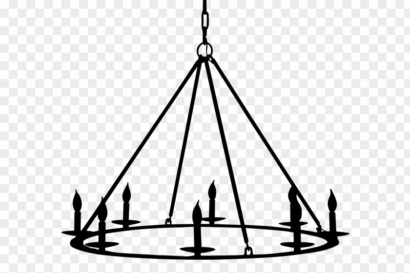 Chandelier Ceiling Fixture Line Art PNG