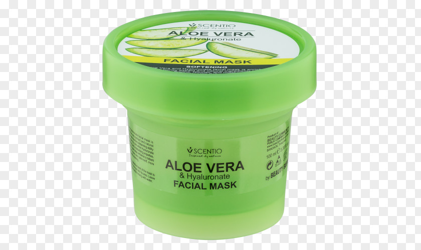 Green Aloe Vera Hyaluronic Acid Gel Mask Facial PNG
