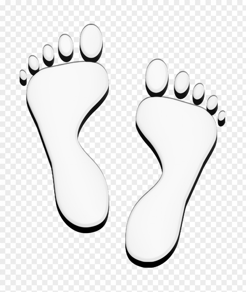 Foot Icon Shapes Human Footprint PNG