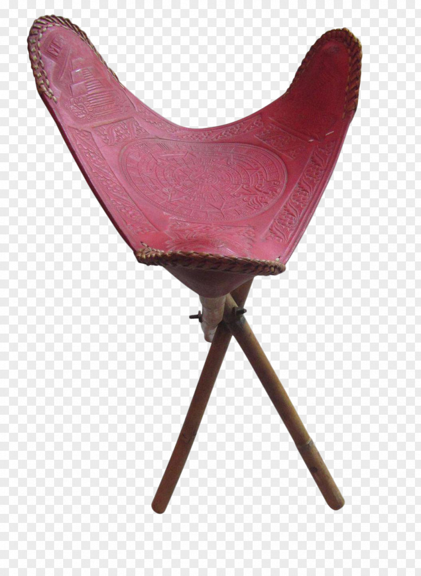 Genuine Leather Stools Chair Maroon PNG