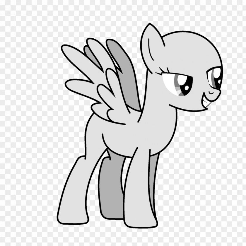 Pegasus Outline Whiskers Pony Rainbow Dash Horse Coloring Book PNG