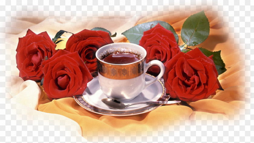 Good Morning Flowering Tea Coffee Breakfast Teacup PNG