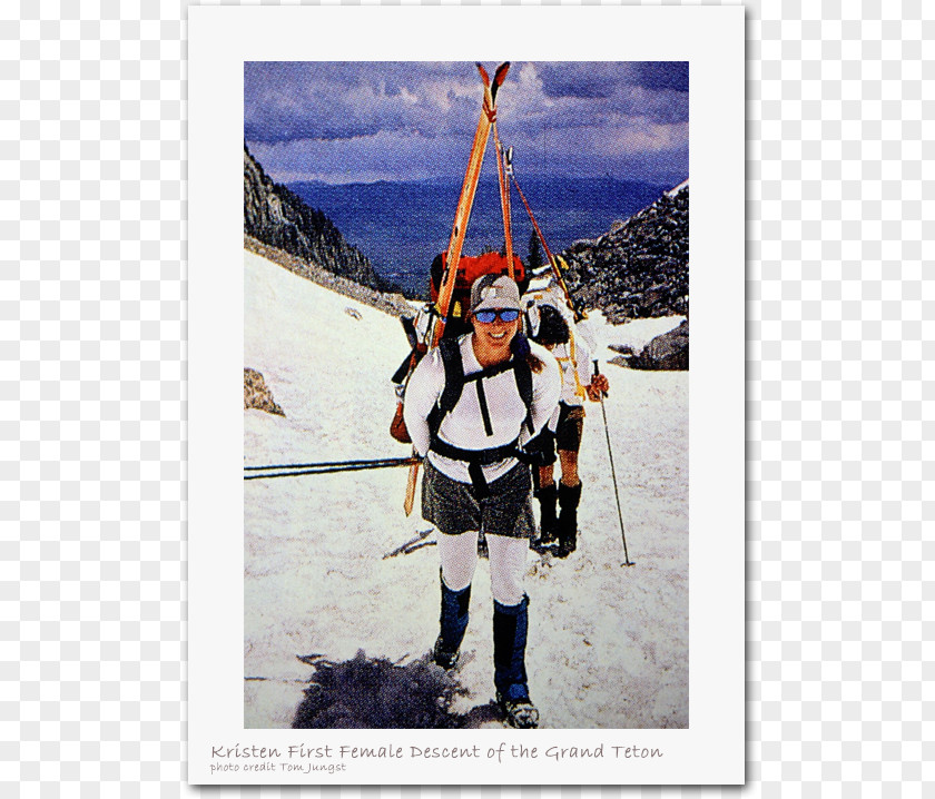 Grand Teton Skiing Poster Grenadier Paragliding PNG