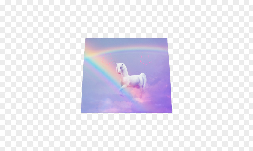 Rainbow Towel Violet Unicorn Mat PNG