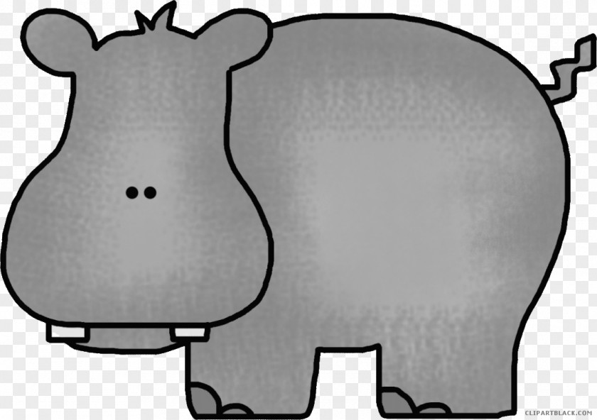 Hippooutline Hippopotamus Clip Art Image Vector Graphics Free Content PNG