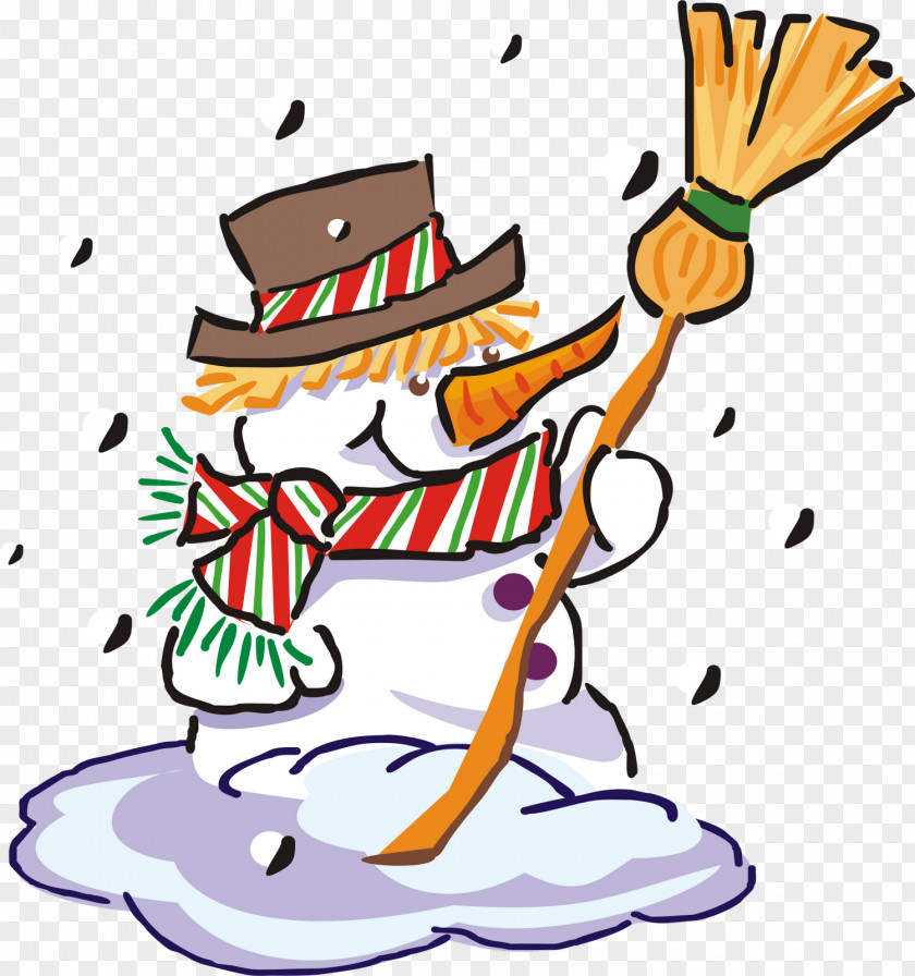 Winter Snowman Desktop Wallpaper PNG