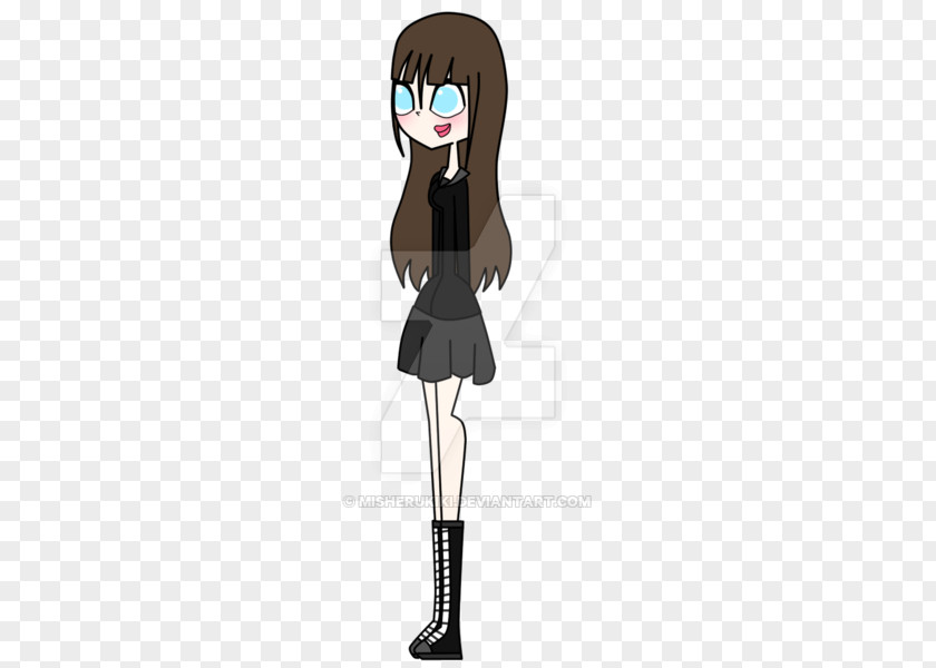 Black Hair Animated Cartoon PNG