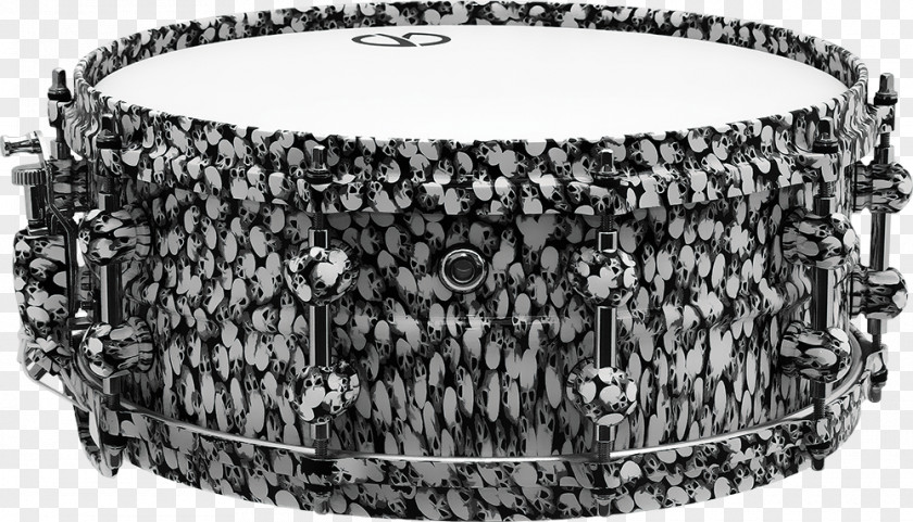 Color Skull Tom-Toms Snare Drums Pattern PNG