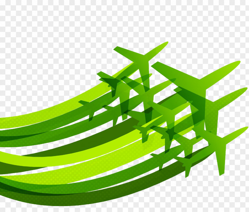 Green Aircraft Design Airplane Flight Aviation Illustration PNG