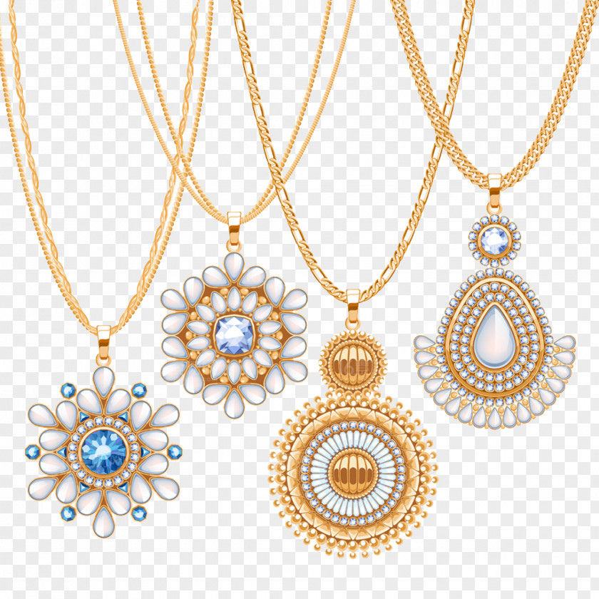 Noble Jewelry Gold Necklace Euclidean Vector Jewellery PNG