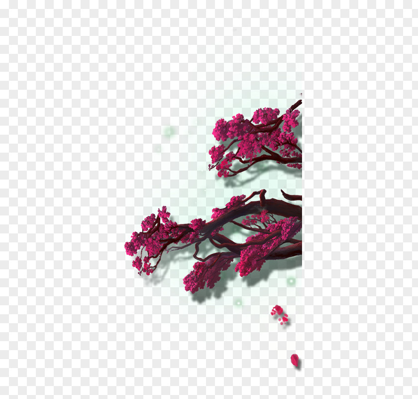 Plum Branch Tree PNG