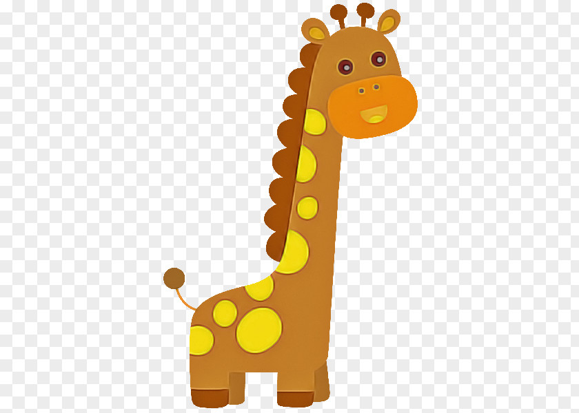 Toy Yellow Giraffe Giraffidae Animal Figure Cartoon PNG