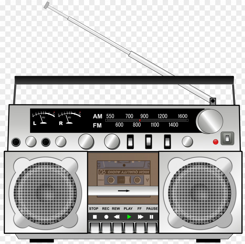 Audio Cassette Transistor Radio Boombox Compact PNG