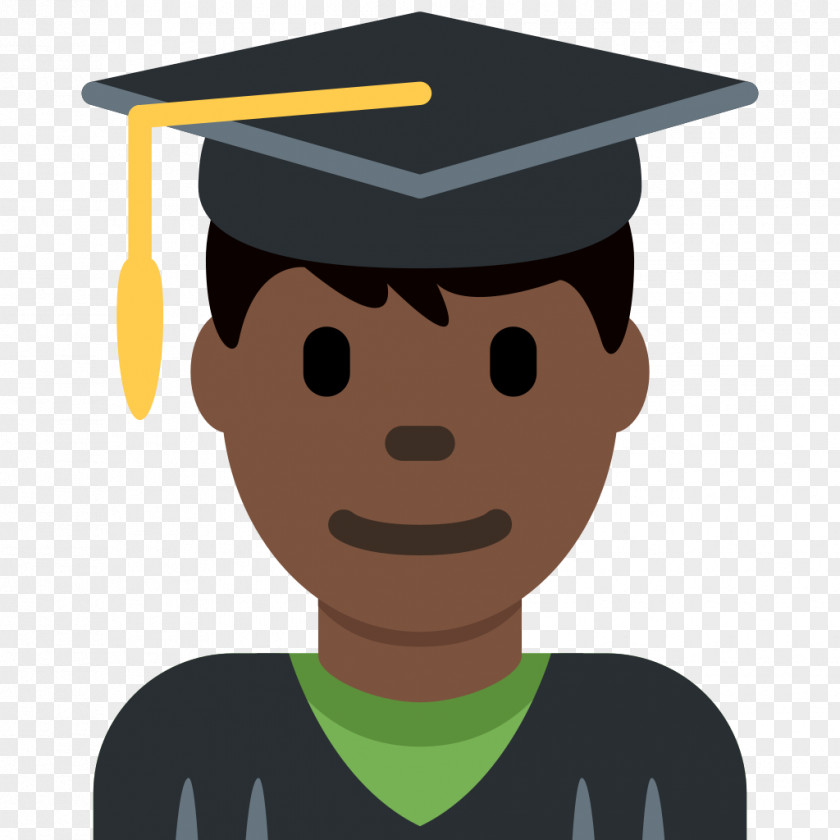 Emoji Emojipedia Human Skin Color Student Dark PNG