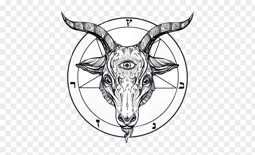 Goat Satanism Baphomet Pentagram Symbol PNG