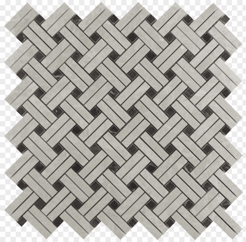 Mosaic Tile Carrara Marble Basketweave PNG