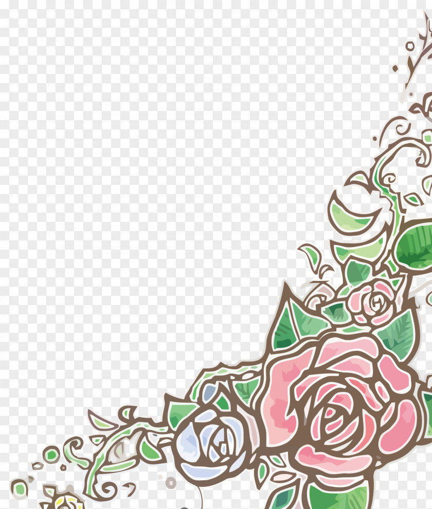 Vector Roses Lace Beach Rose Floral Design Euclidean Clip Art PNG