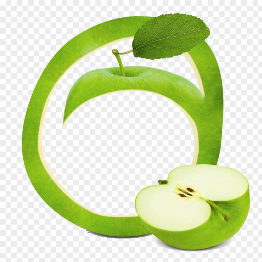 Green Apple Smoothie Fruit Picture Frame Clip Art PNG