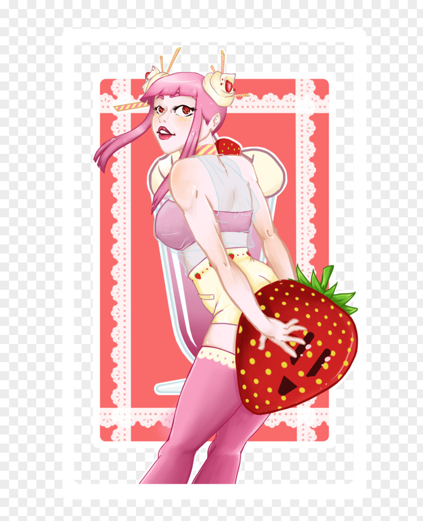 Milkshake Strawberry Amour Sucré Character Tasty PNG